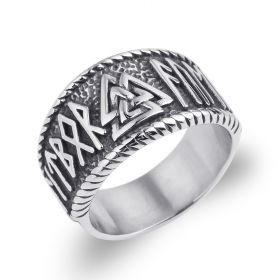 Men Stainless Steel Norse Viking Odin Symbol Gothic Finger Rings