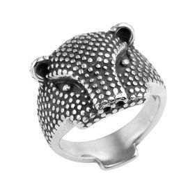 Popular Stainless Steel Animal Head Pattern Finger Ring For Men Party Jewelry Gift
