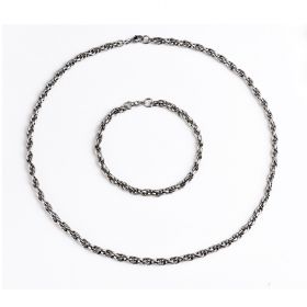 304 Stainless Steel Cable Chain Necklace & Bracelet 5mm