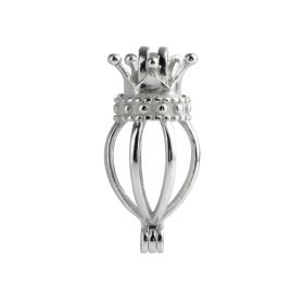 Crown Cage 925 Sterling Silver Love Wish Pearl Pendant