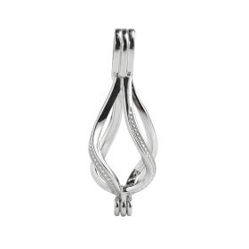 Helix Cage 925 Sterling Silver Love Wish Pearl Pendant
