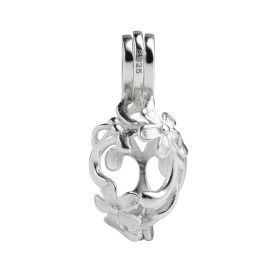 Flower Cage 925 Sterling Silver Pendant Charm