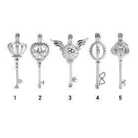 Different Fashion Designs Key Cage Pendant Lockets for Pearls without Chain